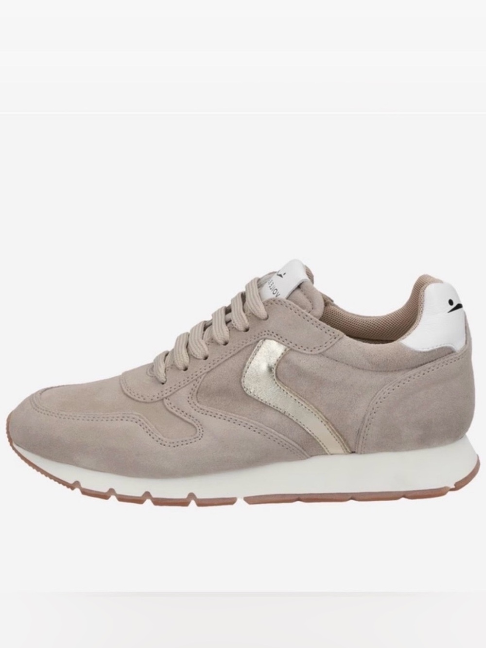 NWT VOILE BLANCHE JULIA Suede Sneaker in Beige - Platino